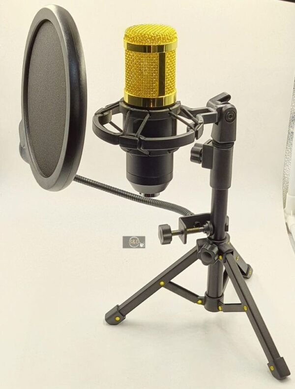 BM-800 CONDENSER MICROPHONE WITH STAND SHOCK MOUNT AND POP FILTER