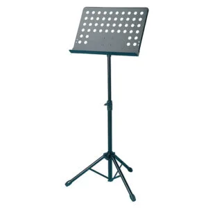 SoundKing DF050 Sheet Music Stand Reinforced music stand. Adjustable height 940 – 1420 mm Music holder 475 x 345 mm metal knots Material: steel Black color