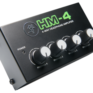 MACKIE HM-4 4-CHANNEL HEADPHONE AMPLIFIER When you need more monitoring capacity, the Mackie HM-4 four-channel headphone amplifier has you covered. Perfect for studios, practice spaces, quiet stages and more, HM-4 can simply and effectively split a single audio signal to your entire band while maintaining full signal integrity. EASY HEADPHONE SPLITTING Whether you need to increase your home studio headphone monitoring capability or add robust cue mix distribution, the affordable HM-4 four-channel headphone amplifier offers the sound quality, reliability and flexibility you need to expand your setup. It’s also simple to use and wildly versatile. Use it to do everything from quickly demoing a mix in the studio to recording and monitoring a round-table podcast.