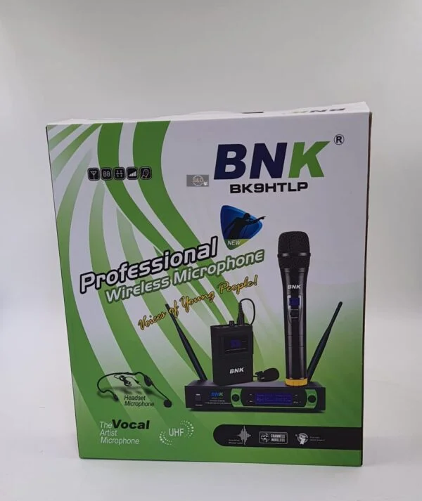 BNK BK9HTLP 3 in 1 UHF Dual Channel Wireless Microphone System