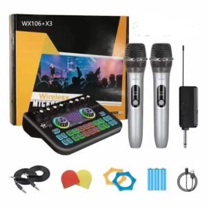 X3 WIRELESS MICROPHONE PODCAST SET PLUS SOUNDCARD